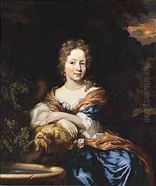 A Portrait Of A Young Lady Oil Painting by Nicolaes Maes