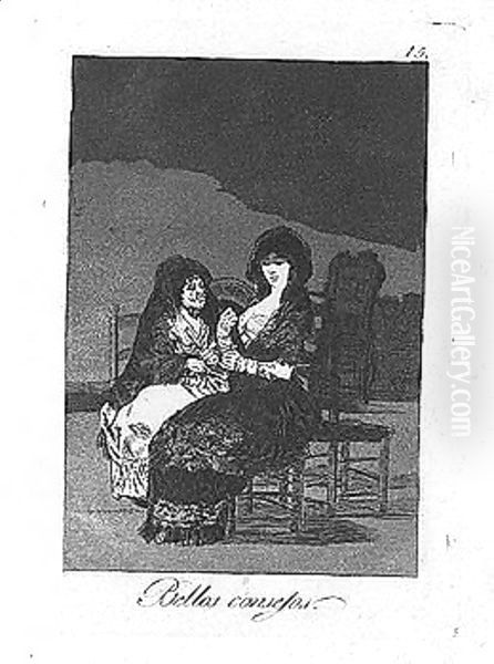 Bellos consejos Oil Painting by Francisco Goya Fuendetodos