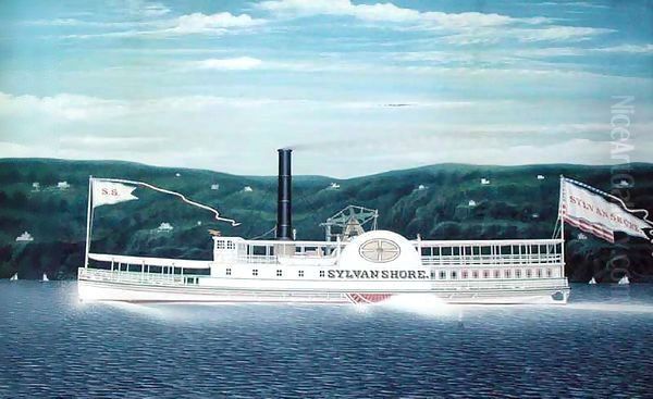 The Steamboat 'Sylvan Shore' Oil Painting by James Bard