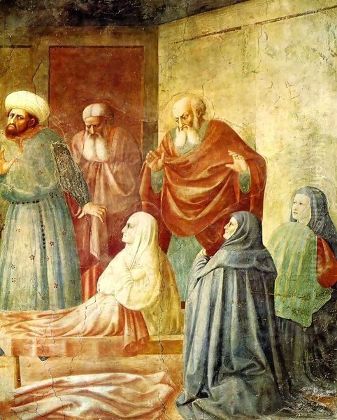Ressurection of Tabita Oil Painting by Tommaso Masolino (da Panicale)
