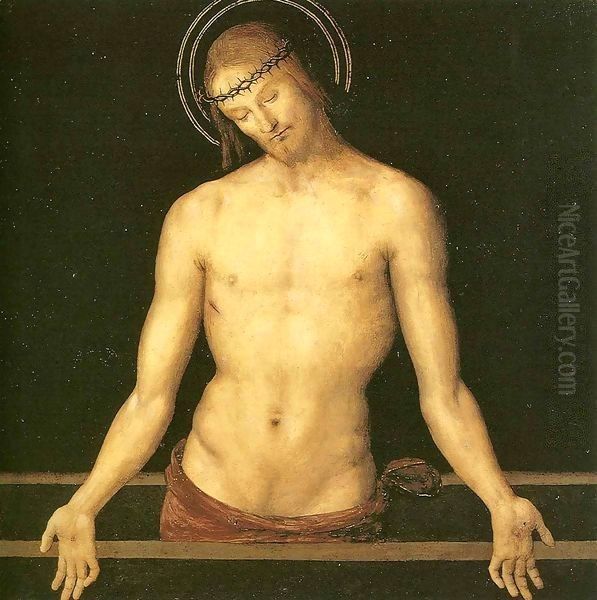 Dead Christ Oil Painting by Pietro Vannucci Perugino