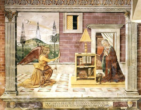 Annunciation Oil Painting by Ghirlandaio Domenico