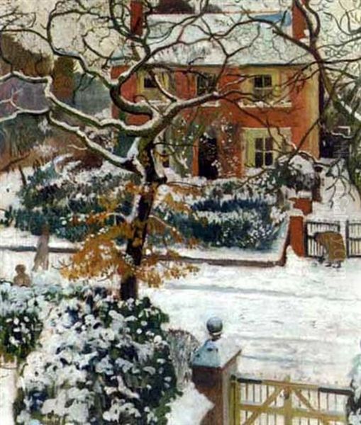 The House Opposite Lingfield Oil Painting by Salomon Van Abbe