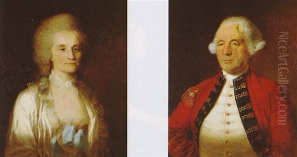 Portrait Of Augustin Prevost Oil Painting by Lemuel Francis Abbott