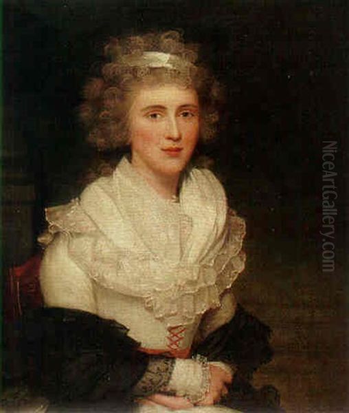 A Portrait Of Mrs. Macdonald Oil Painting by Lemuel-Francis Abbott