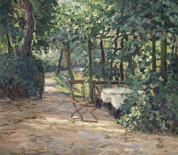 Der Lauschige Platz Oil Painting by Otto Ackermann