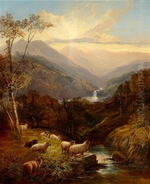 At The Head Of The Valley Oil Painting by Joseph Adam