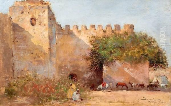Les Remparts De Meknes Oil Painting by Felipe Barantes Abascal