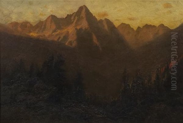 Sunset San Juan Range, Colorado Oil Painting by Charles Partridge Adams