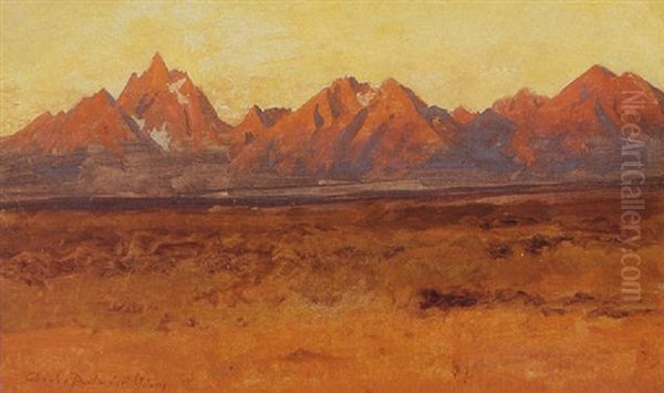 Sunset Peak Oil Painting by Charles Partridge Adams