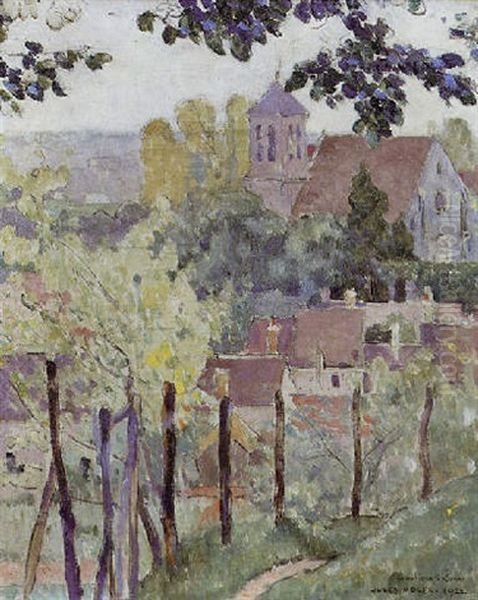 Montigny-sur-loing Oil Painting by Jules Adler