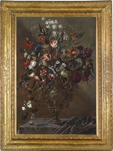 Groser, Reprasentativer Blumenstraus In Einer Prunkvase Oil Painting by Alexander Adriaenssen the Elder