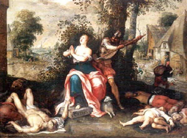 Le Martyre De Sainte Agnes Oil Painting by Alexander Adriaenssen