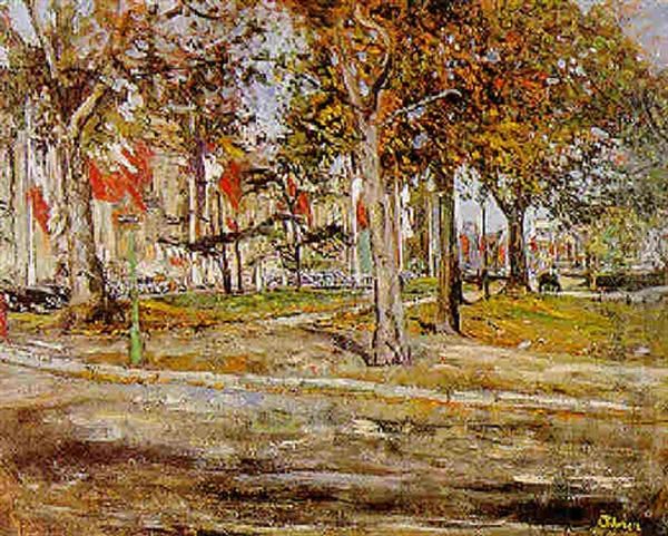 Vue Du Grand Palais Oil Painting by Lucien Adrion Vue Du Grand Palais Oil Painting by Lucien Adrion