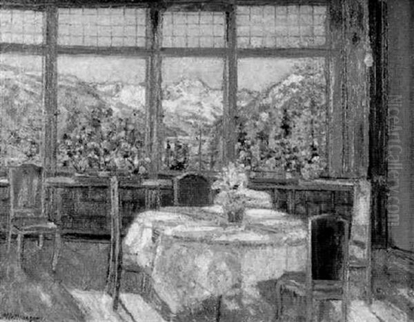 Fruhstuckszimmer Im Sonnenlicht Oil Painting by Jean Affeltranger