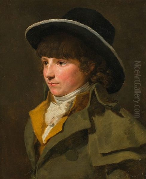 Portrait D'un Jeune Garcon Oil Painting by Jacques-Laurent Agasse