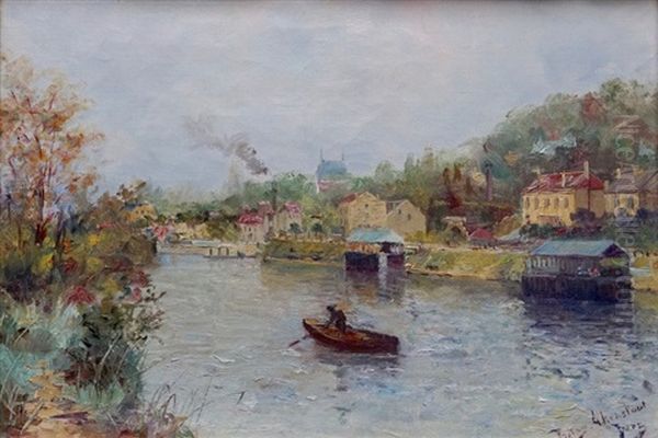 From The River Seine Oil Painting by Betzy Akersloot-Berg