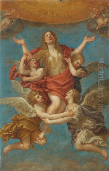 The Ecstasy Of Mary Magdalen Oil Painting by Francesco Albani