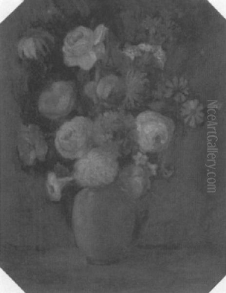 Still Life With Flowers Oil Painting by George Ames Aldrich