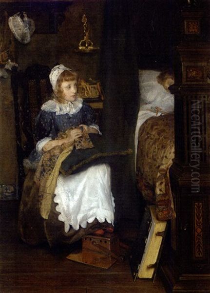 In Good Hands Oil Painting by Laura Theresa Alma-Tadema