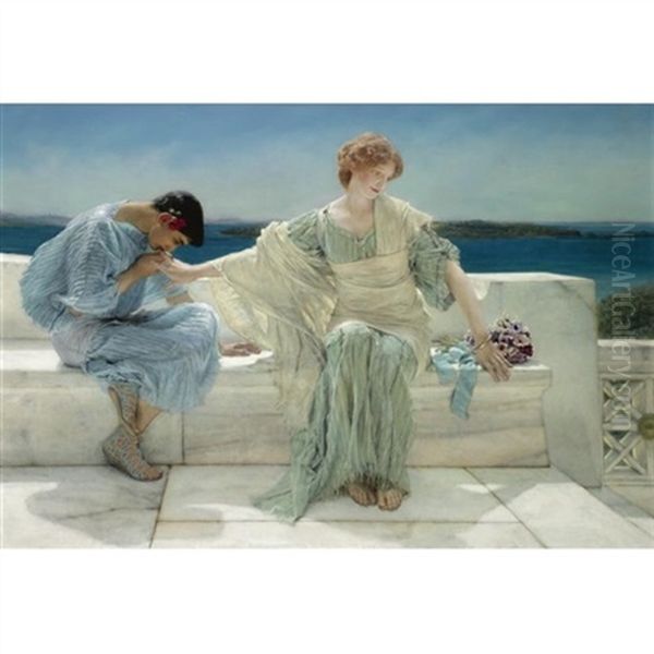 Ask Me No More... For At A Touch I Yield Oil Painting by Sir Lawrence Alma-Tadema
