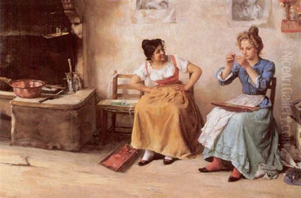 The First Days Of Spring Oil Painting by Mariano Alonso Perez