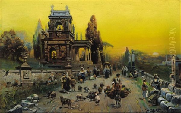 Motiv Aus Rom Oil Painting by Robert Alott