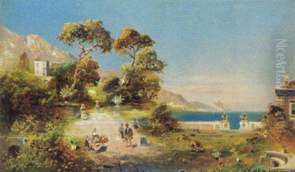 Motiv Aus Bordighera Oil Painting by Robert Alott