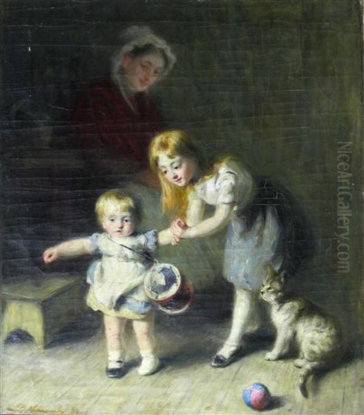 Toddling About Oil Painting by John Brown Abercrombie