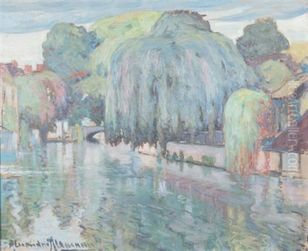 Les Saules Sur La Riviere Oil Painting by Alexandre Altmann