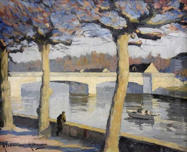 Paysage Au Canal Oil Painting by Alexandre Altmann