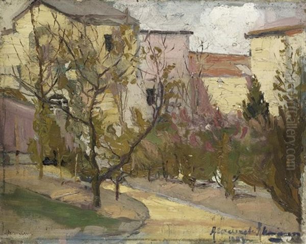 Country Lane Oil Painting by Alexandre Altmann