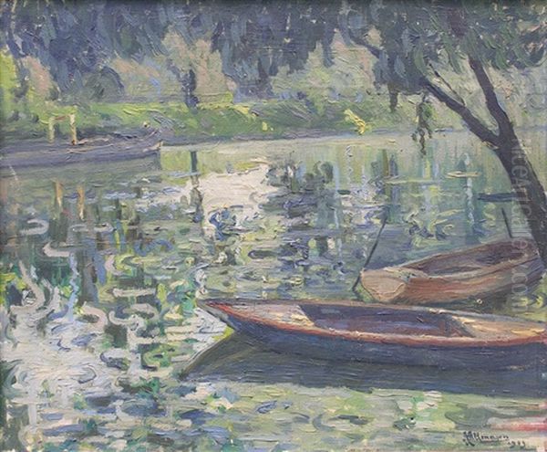 Lac Dans Un Parc Oil Painting by Alexandre Altmann