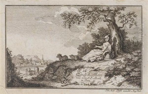 Landscape Oil Painting by Johann Ludwig Aberli