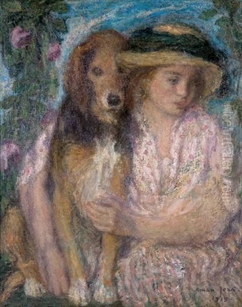 Le Compagnon Oil Painting by Edmond Francois Aman-Jean