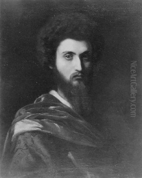 Portrait Eines Italienischen Nobelen Herren Oil Painting by Wilhelm August Lebrecht Amberg