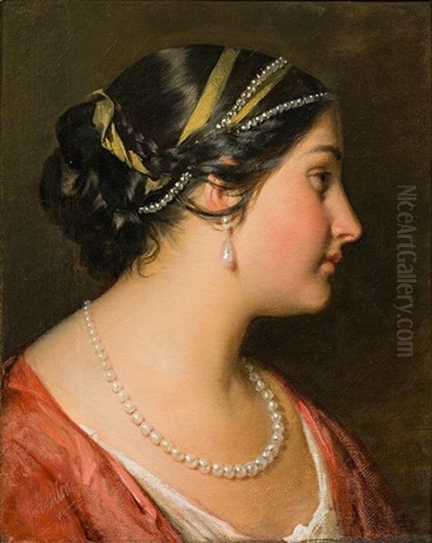 Venetian Woman Oil Painting by Friedrich von Amerling