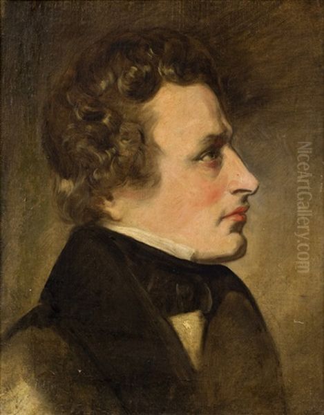 Herrenportrat Im Profil Oil Painting by Friedrich von Amerling