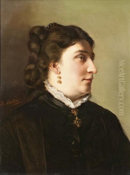 Holgyportre Oil Painting by Friedrich von Amerling