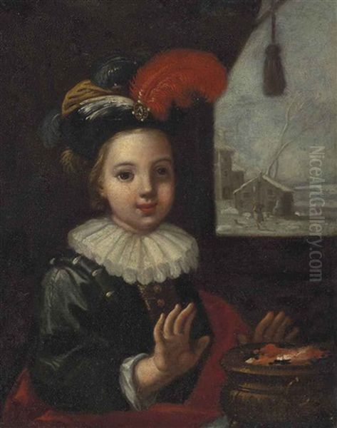 An Allegory Of Winter Oil Painting by Antonio Mercurio Amorosi