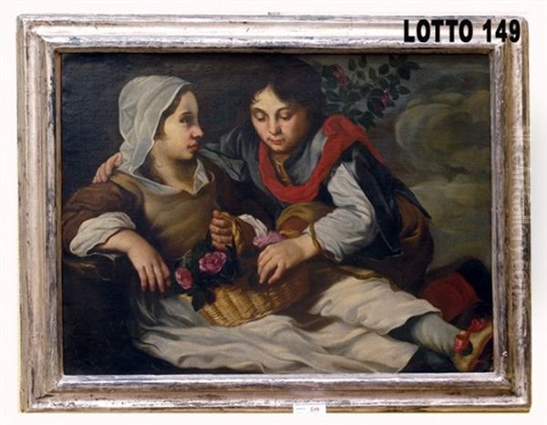 Giovani Innamorati Oil Painting by Antonio Amorosi