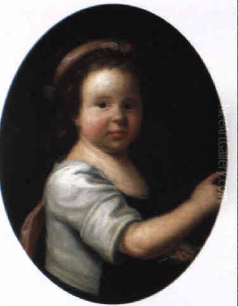 Ritratto Di Bambina Oil Painting by Antonio Mercurio Amorosi