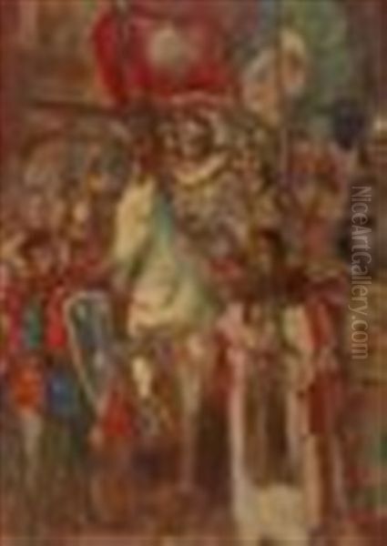 Procession Oil Painting by John Henry Amshewitz