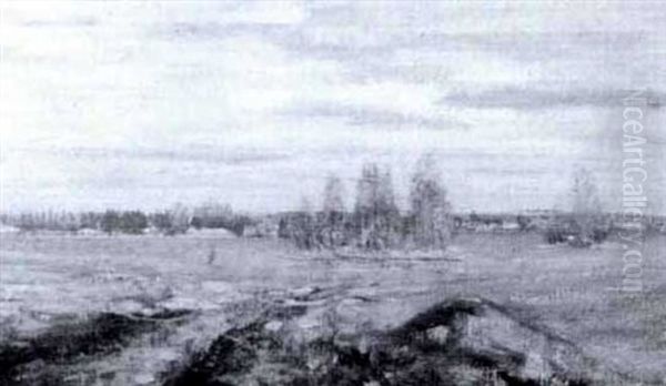 Insjolandskap Oil Painting by Carl Andersson