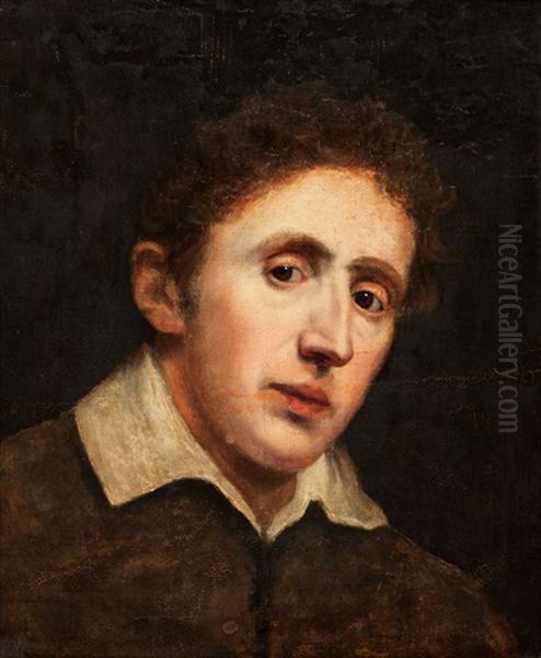 Portrait Of A Young Man Oil Painting by Karl (Christian) Andreae
