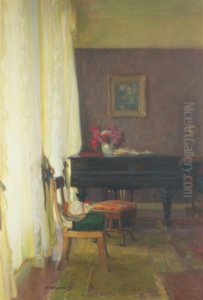 Interior Oil Painting by Hermann Angermeyer