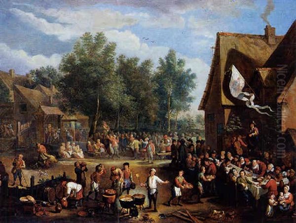 Rejouissances Villageoises Oil Painting by Pieter Angillis