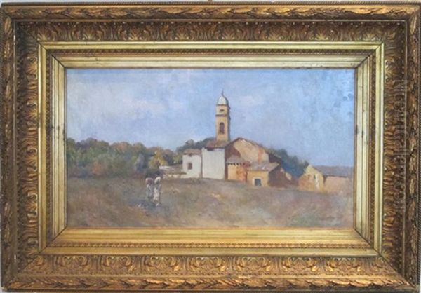 Village De Campagne Oil Painting by Filippo Anivitti