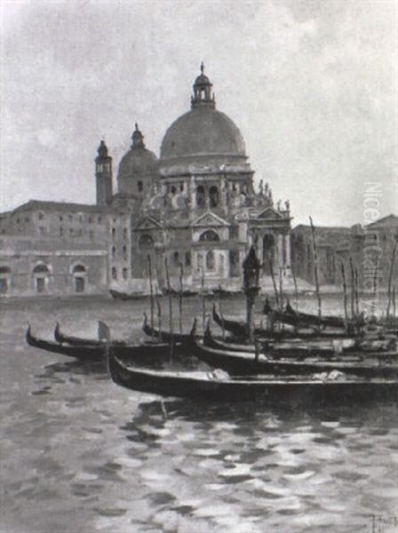 Venezia, Santa Maria Della Salute Oil Painting by Filippo Anivitti