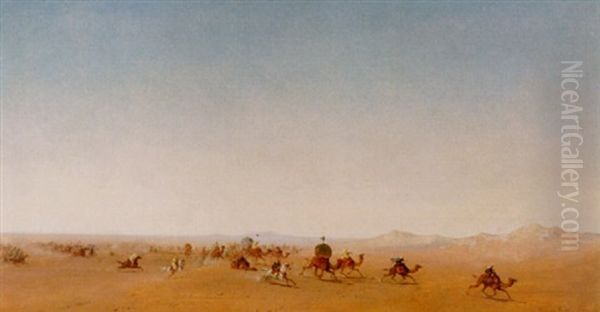 Batalj I Oknen Oil Painting by Henrik August Ankarcrona